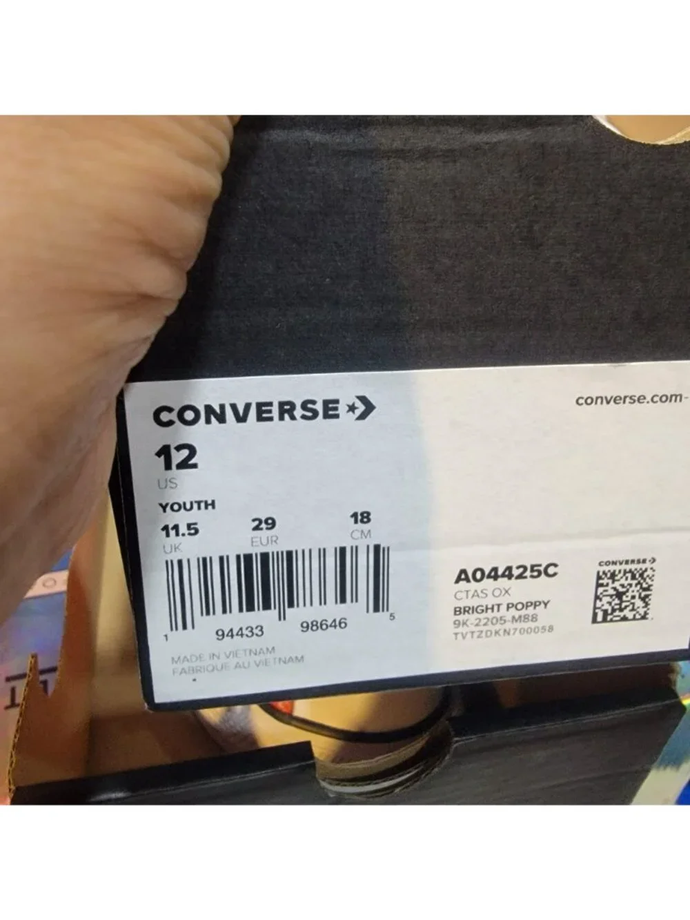 ⭐Rare Converse ALL STAR CTAS OX Sz 12 Toddler Shoes Leather Orange Red A04425C